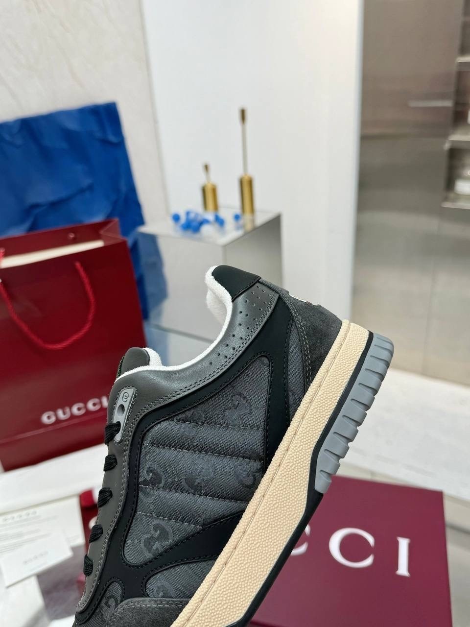 кроссовки gucci gucci кроссовки gucci,мужские кроссовки gucci,men's gucci re-web sneaker in grey gg nylon gucci,кроссовки gucci,men's gucci re-web sneaker ingrey gg nylon gucci