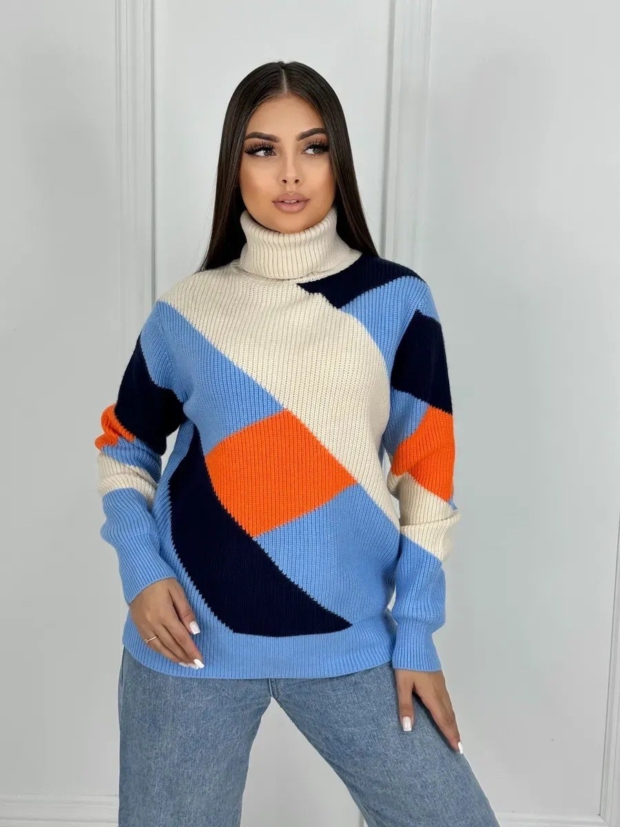 дизайн свитера,свитер оверсайз шерстяной вязаный с горлом a&p fashion shop 187203071,свитера женские,свитер теплый джемпер,свитер