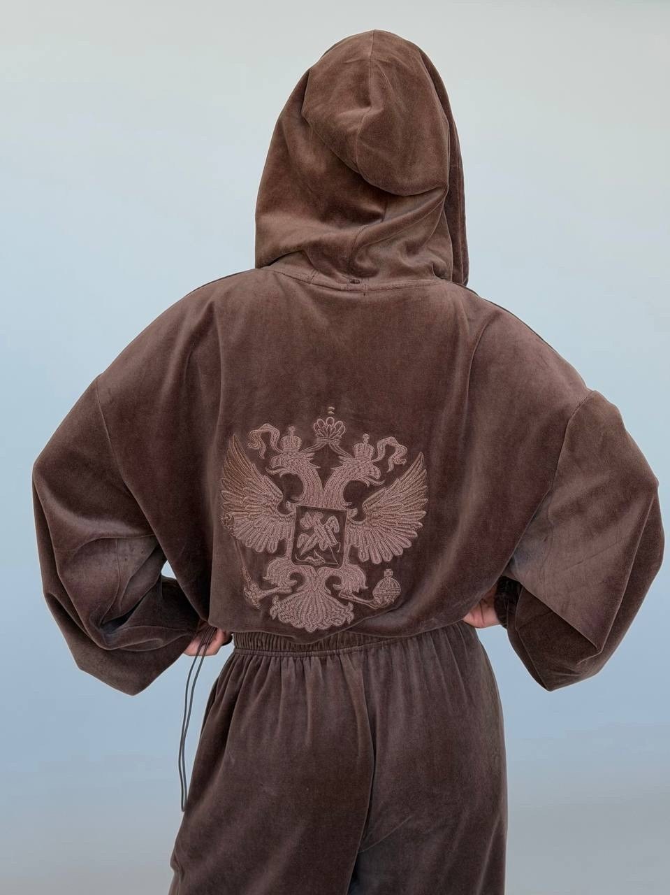 костюм женский велюровый оверсайз happyfox серый,костюм женский велюровый оверсайз happyfox коричневый,костюм велюровый,костюм женский велюровый,спортивный костюм велюровый