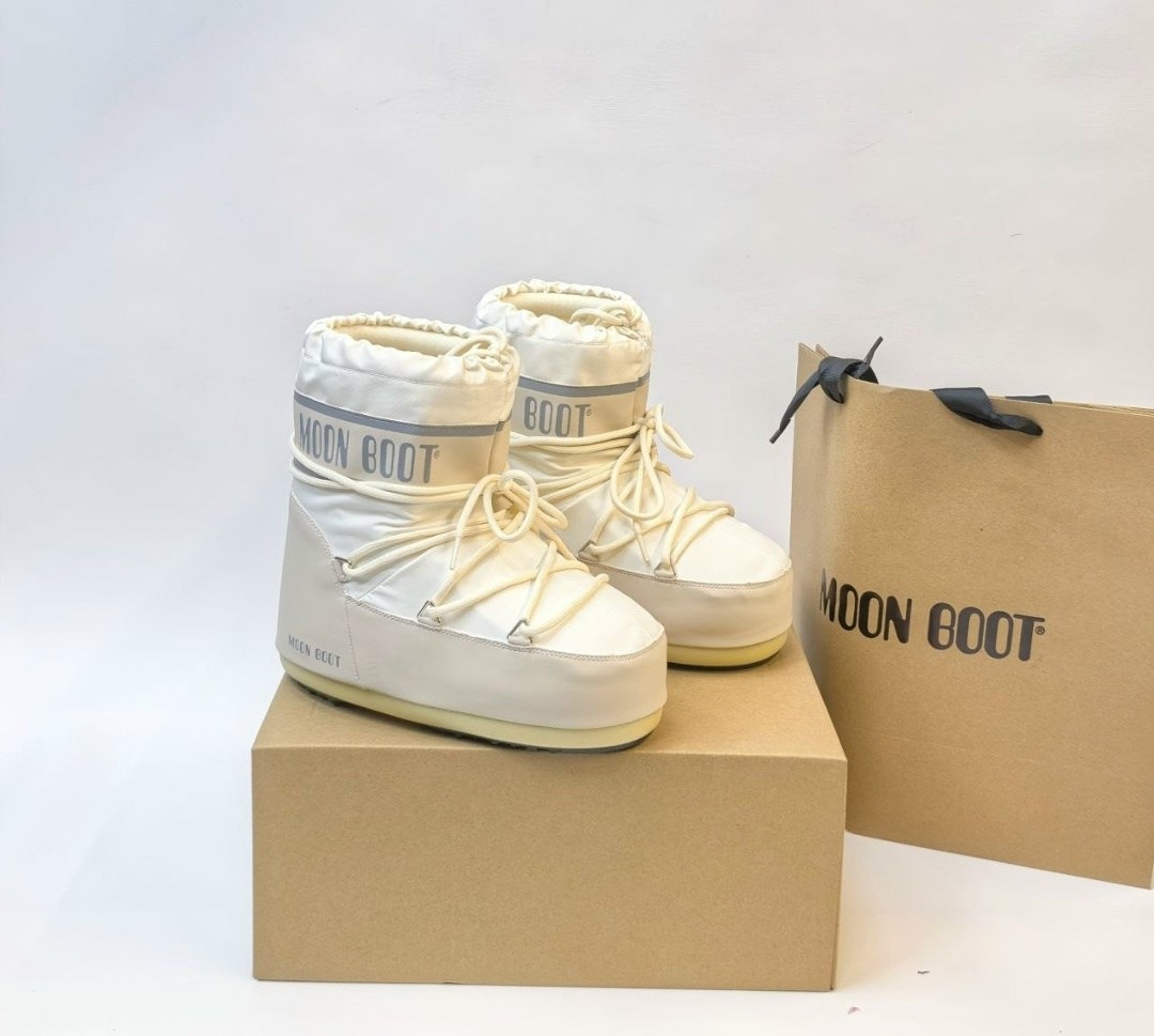 зимние сапоги moon boot бежевый,луноходы женские,moon boot низкие нейлоновые ботинки icon cream white,луноходы moon boot,ботинки луноходы