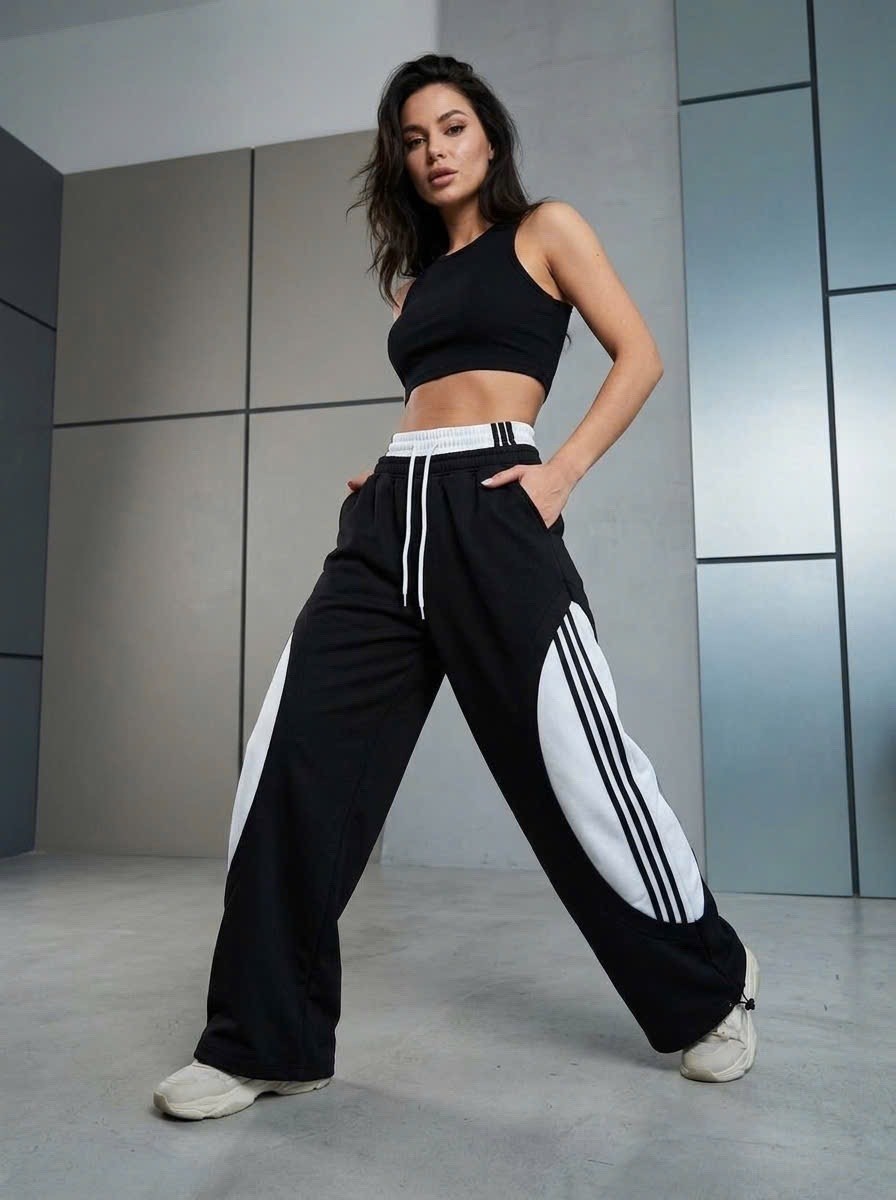 брюки карго с лампасами широкие y2k styfash,штаны спортивные,спортивные брюки,спортивные штаны широкие,брюки спортивные женские