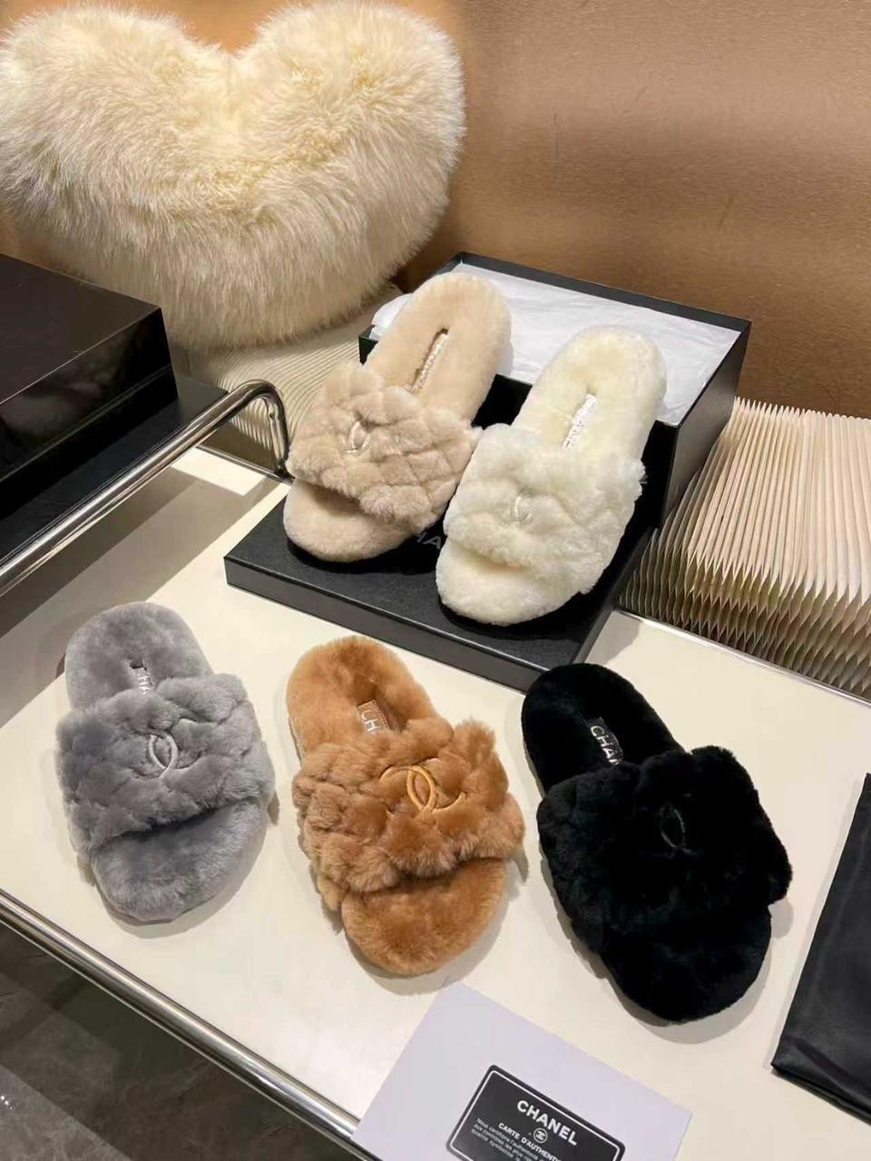 chanel шлепанцы женские,женские меховые тапочки,меховые тапочки,шлепанцы chanel,домашние тапочки женские