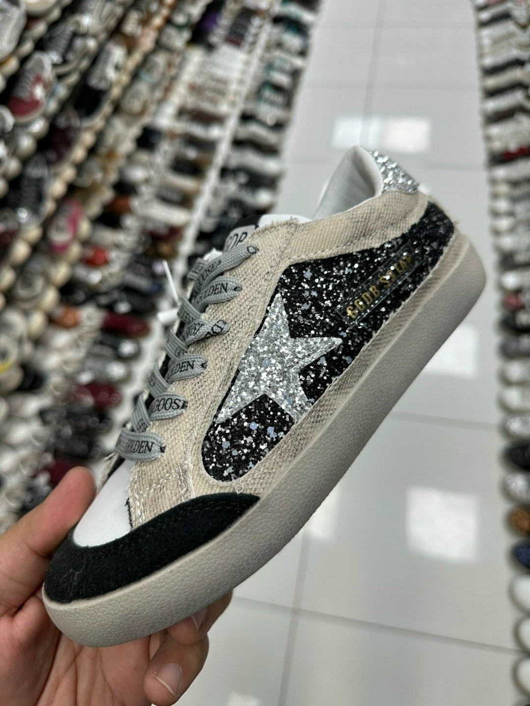 кроссовки golden goose,,golden goose super star,кеды golden goose,кроссовки vintage havana wow цвет camo glitter