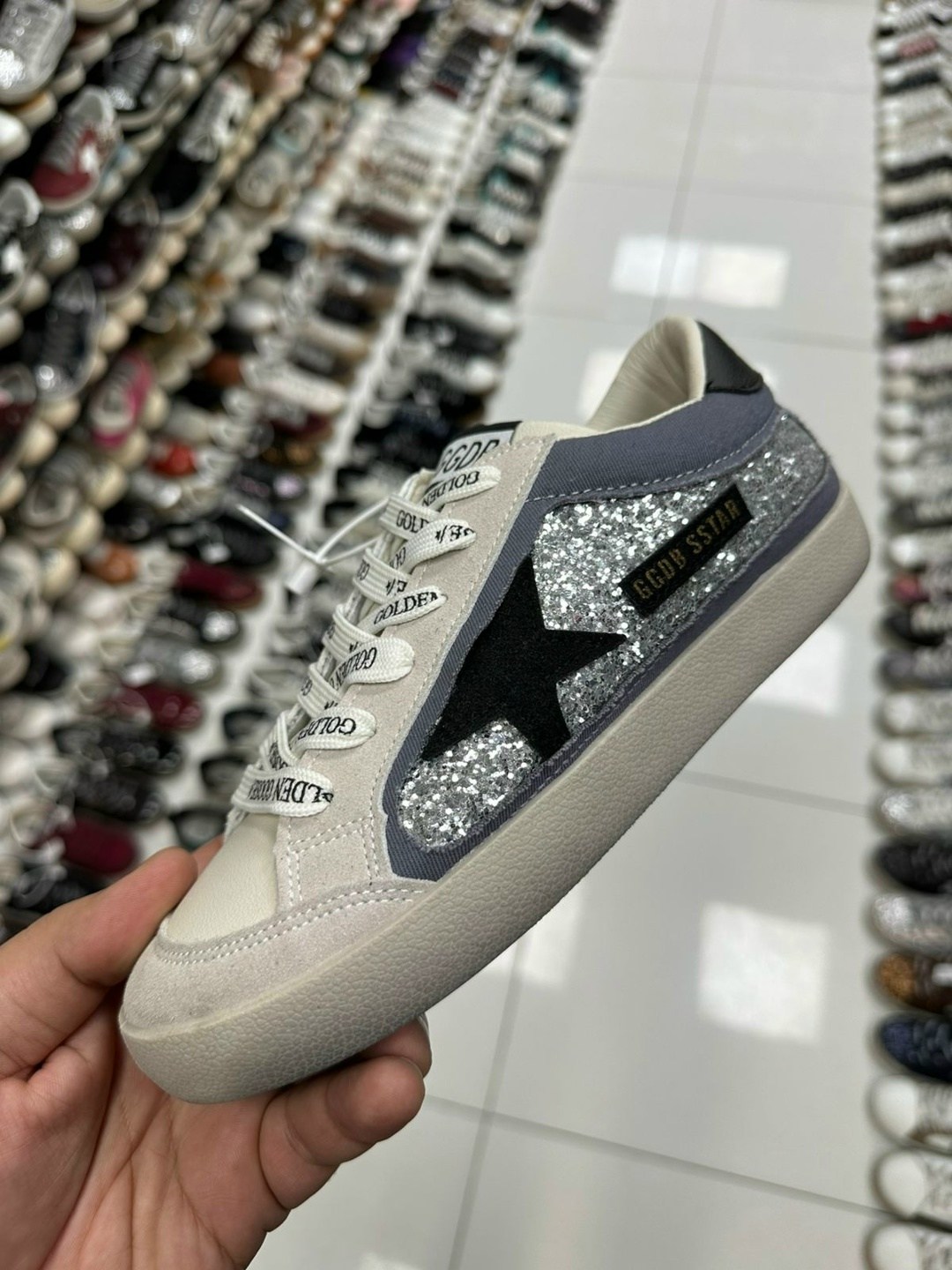 кроссовки golden goose,,golden goose super star,кеды golden goose,кроссовки vintage havana wow цвет camo glitter