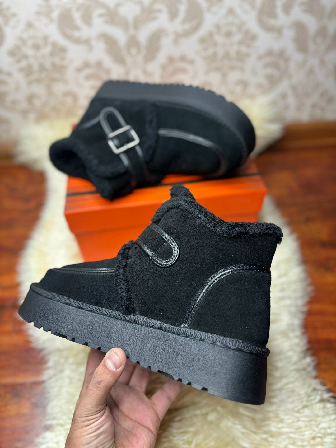 ,угги зимние из натуральной замши,угги женский ugg черный замша натуральная зима пряжка,угги женские,угги ugg