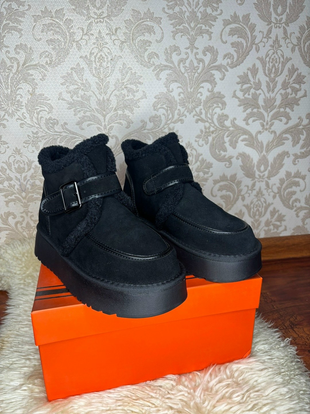 ,угги зимние из натуральной замши,угги женский ugg черный замша натуральная зима пряжка,угги женские,угги ugg
