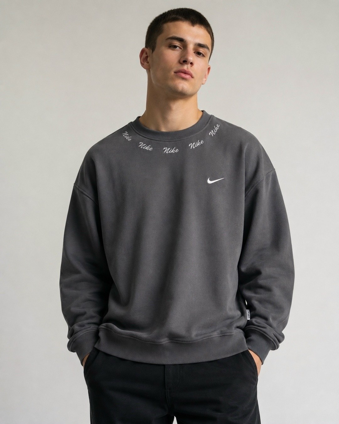 серый свитшот найк,серый свитшот,свитшот nike,мужской свитшот,свитшот серый мужской