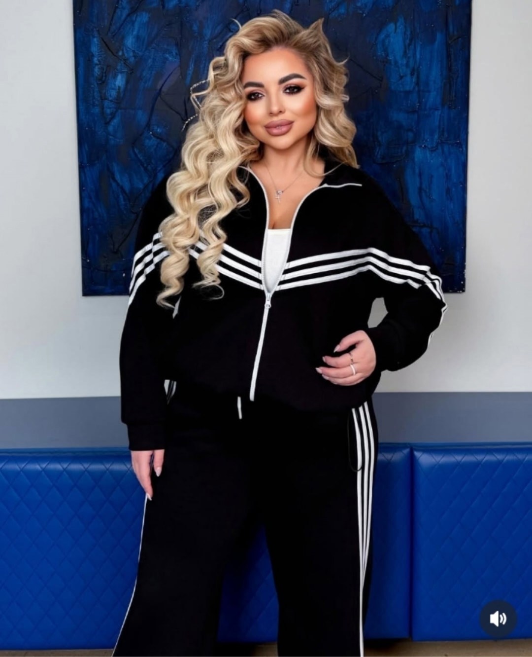 спортивный костюм больших размеров с брюками паллацо janna collection,женский спортивный костюм больших размеров,костюм спортивный женский,спортивный костюм больших размеров с брюками паллацо janna co