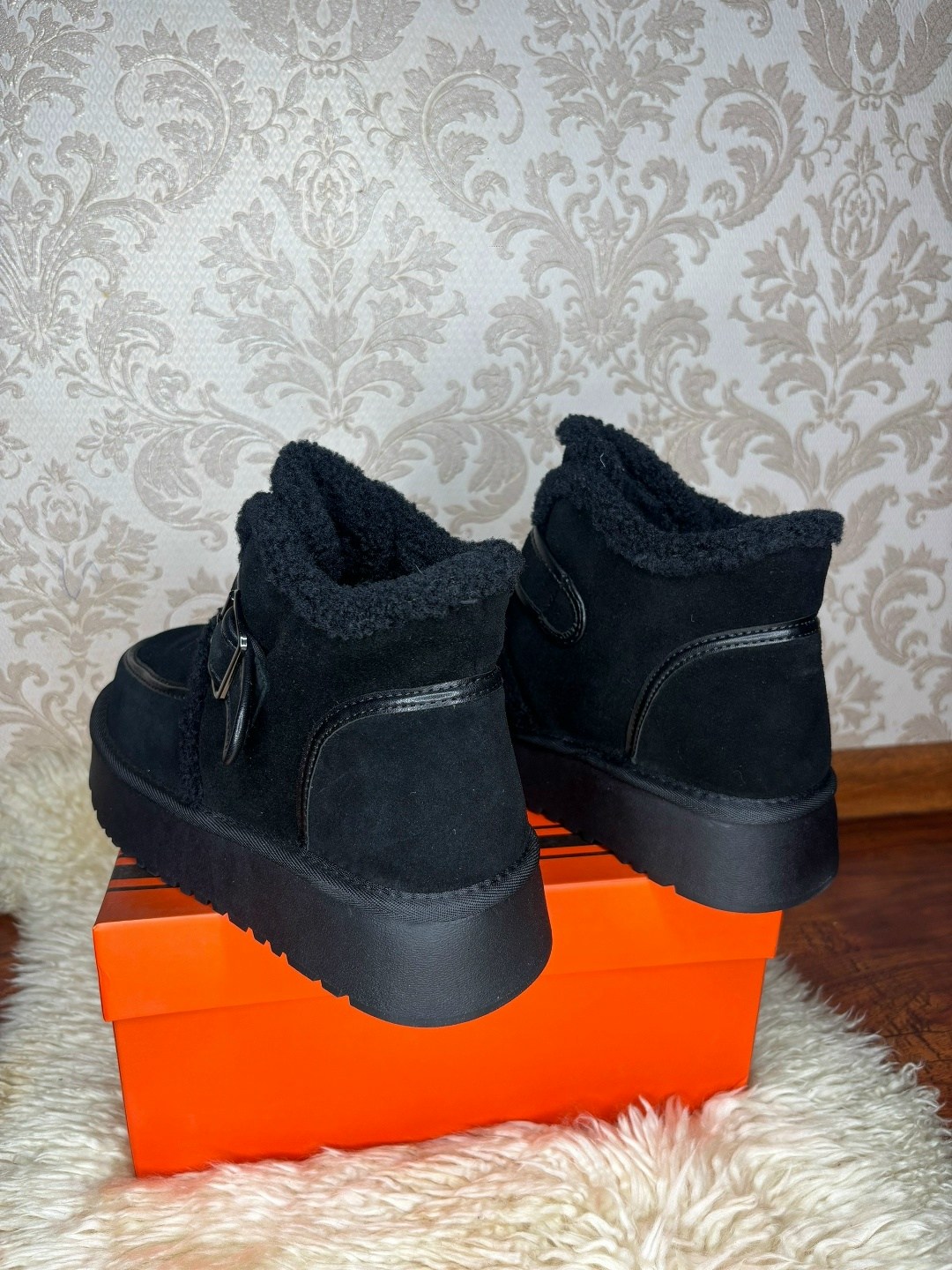 ,угги зимние из натуральной замши,угги женский ugg черный замша натуральная зима пряжка,угги женские,угги ugg