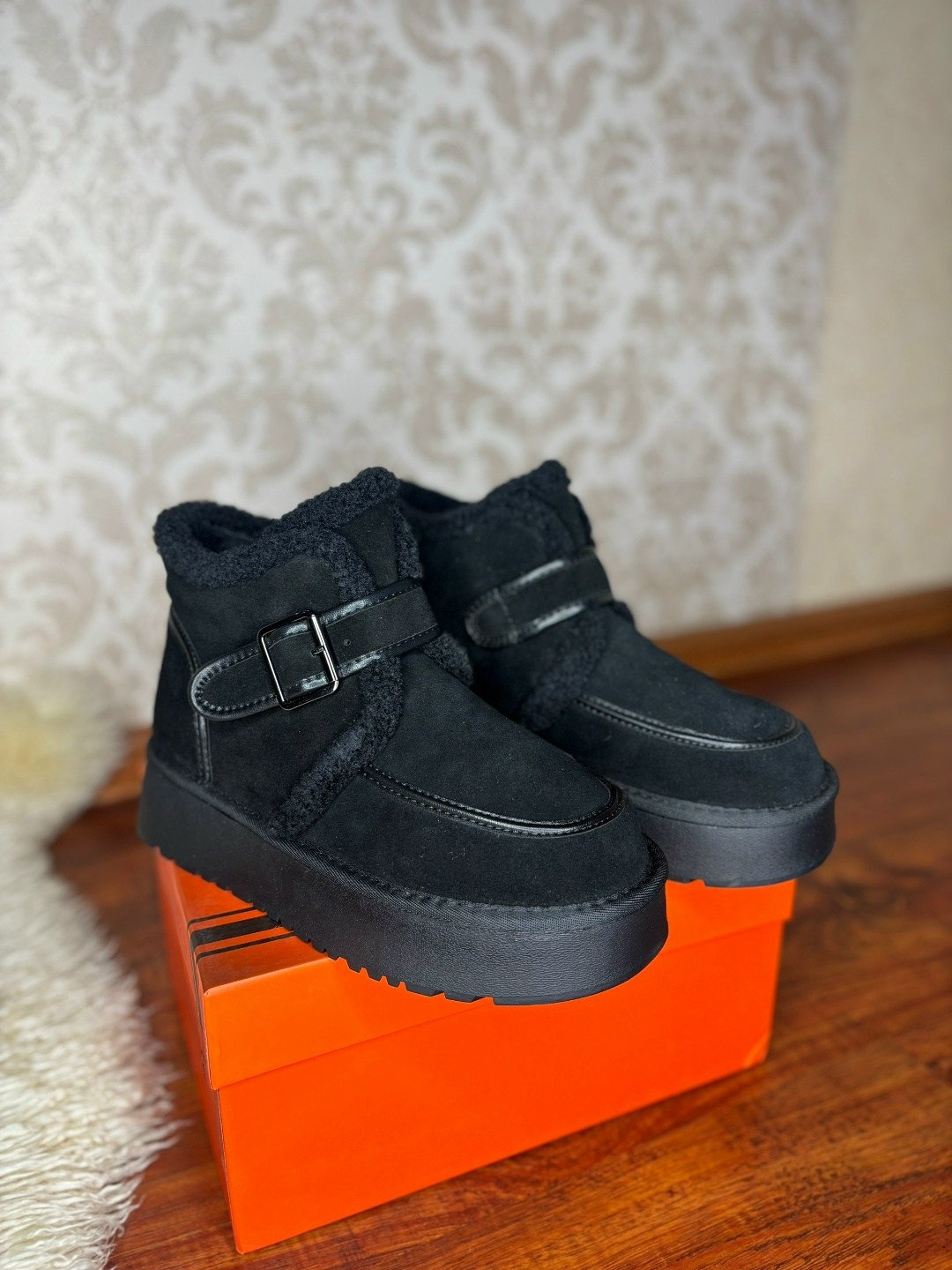 ,угги зимние из натуральной замши,угги женский ugg черный замша натуральная зима пряжка,угги женские,угги ugg