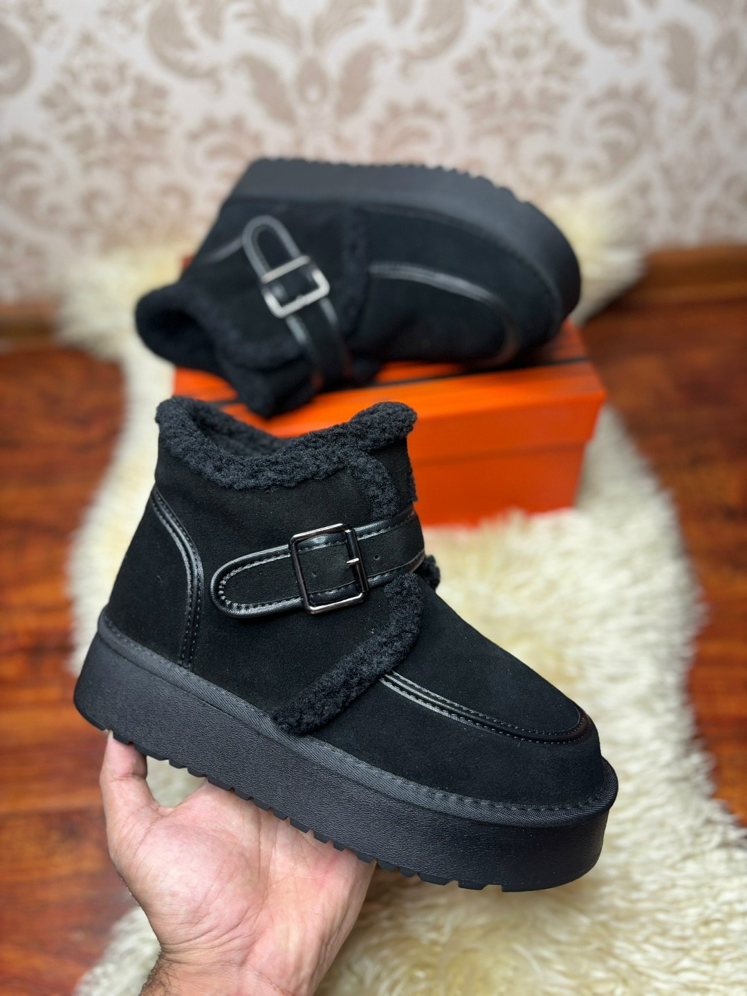 ,угги зимние из натуральной замши,угги женский ugg черный замша натуральная зима пряжка,угги женские,угги ugg