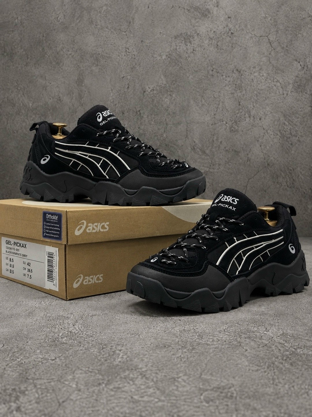 кроссовки-gel-pickax asics,asics gel-pickax "black" кроссовки,кроссовки asics gel,кроссовки asics gel kahana 8,мужские кроссовки asics gel pickax черные