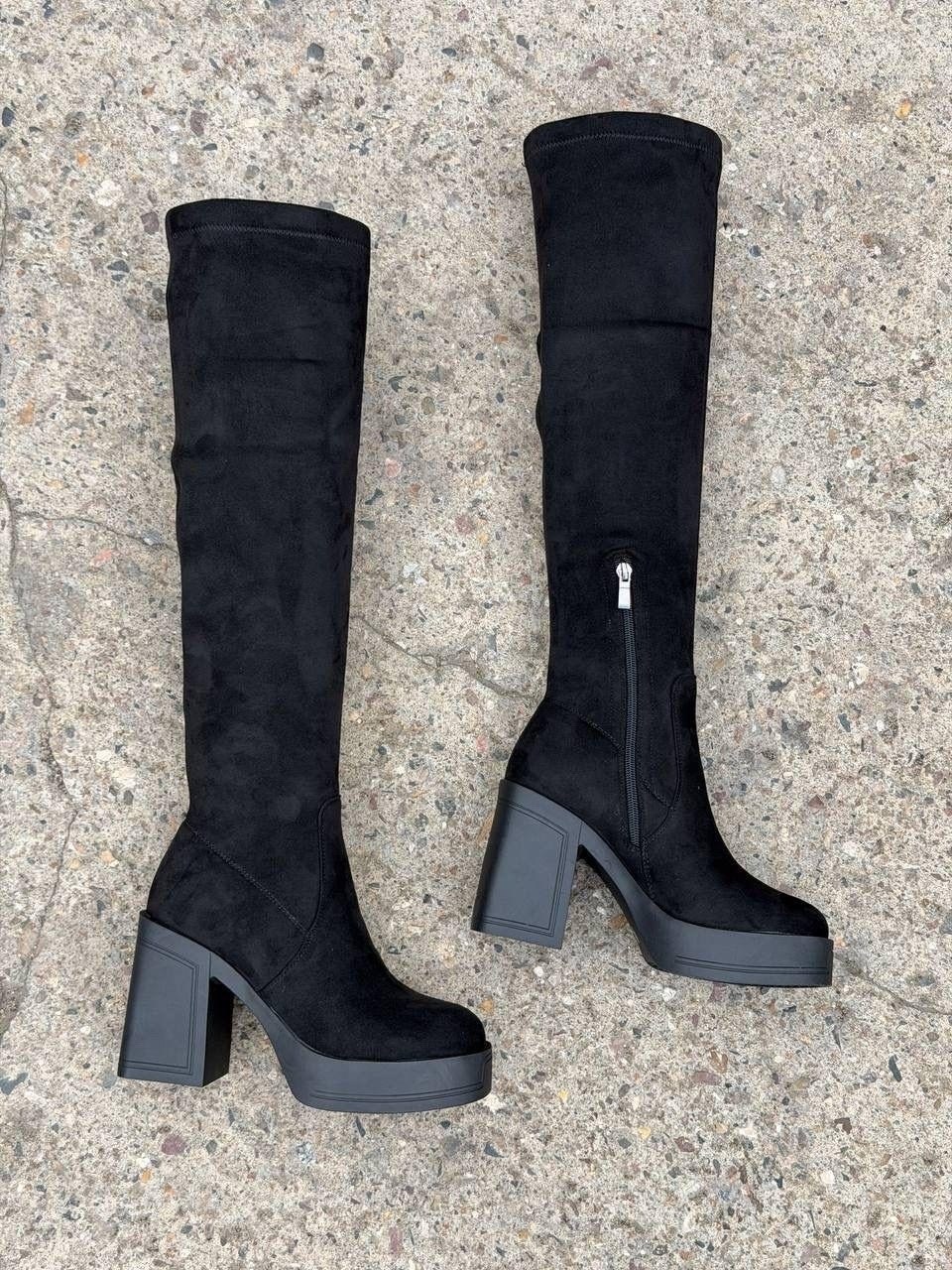 rockport сапоги женские замшевые черные,сапоги зимние черные замшевые на толстом каблуке высокие,замшевые сапоги,ботфорты на каблуке,ботфорты женские