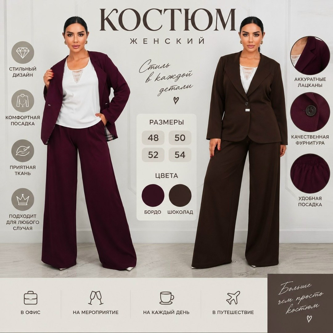 брючный костюм классический go chic,женский брючный костюм anelli 1170 бордо,брючный костюм,костюм брючный женский классический,базовые брючные костюмы