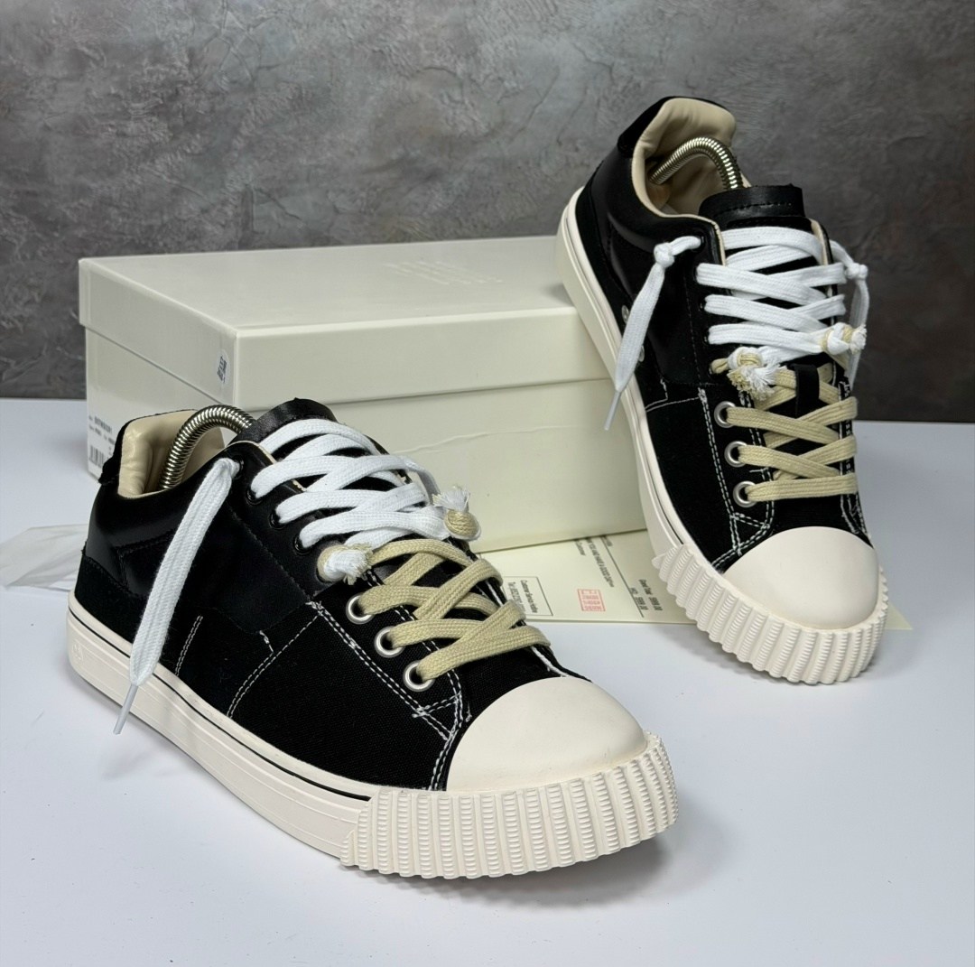 кеды maison margiela evolution,кеды new evolution с низким берцем maison margiela черный,,чёрные женские комбинированные кеды maison margiela,кеды new evolution maison margiela черный