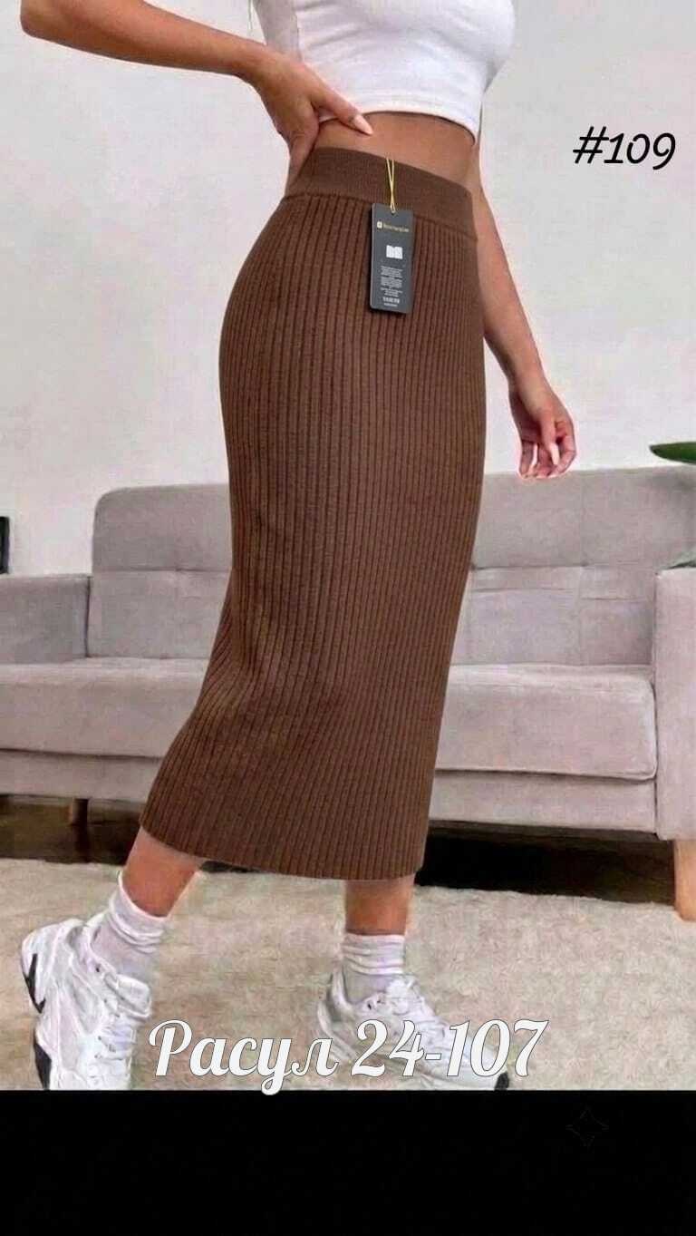 shein ezwear юбка с высокой талией вязаный в рубчик,трикотажная юбка,вязаная юбка,юбка женская,юбка вязаная лапша