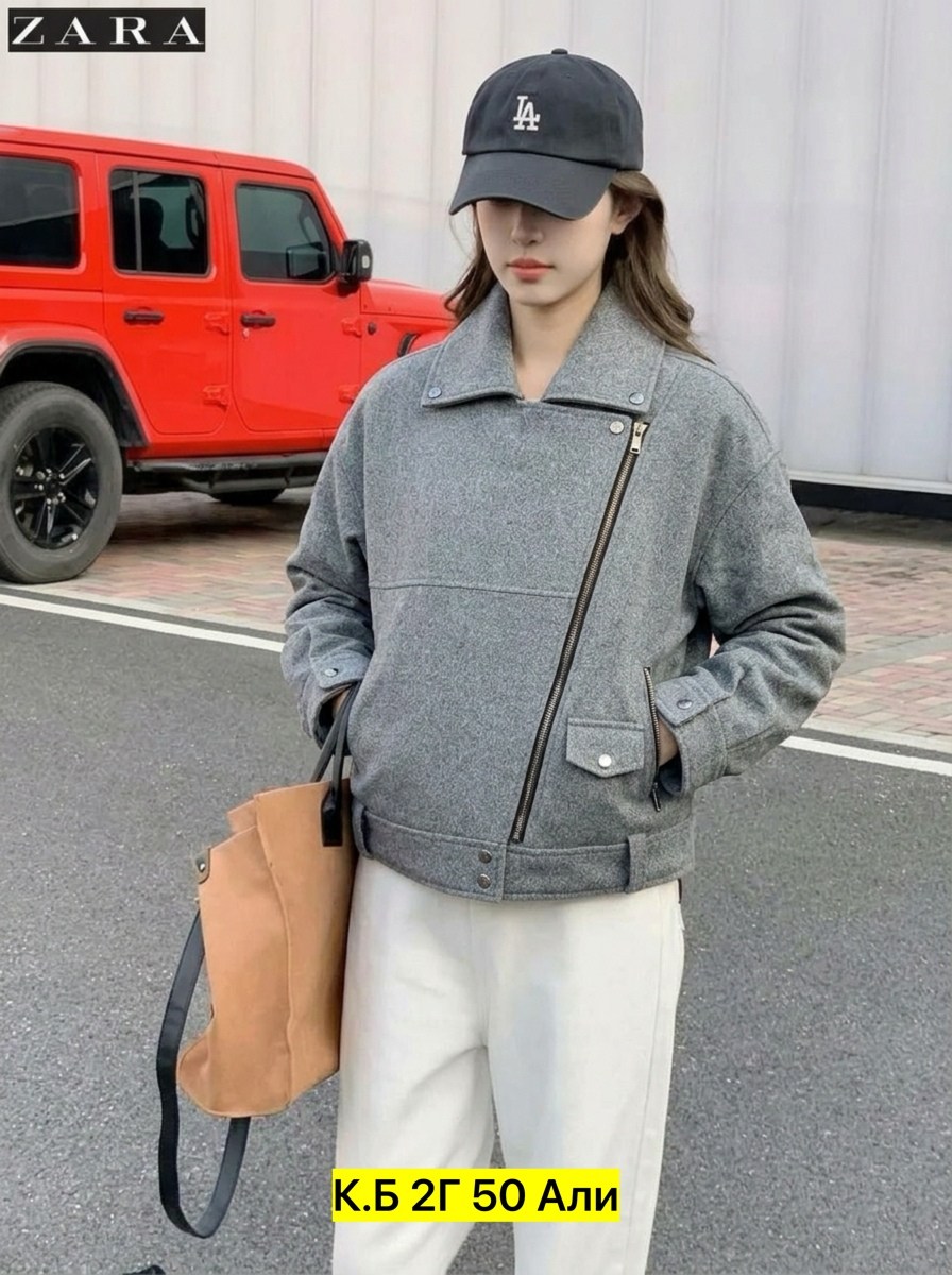 куртка женская,куртка косуха aura of the day 7048 серый размер 40-66,куртка,куртка из пальтовой ткани серая fly-style,куртка из пальтовой ткани