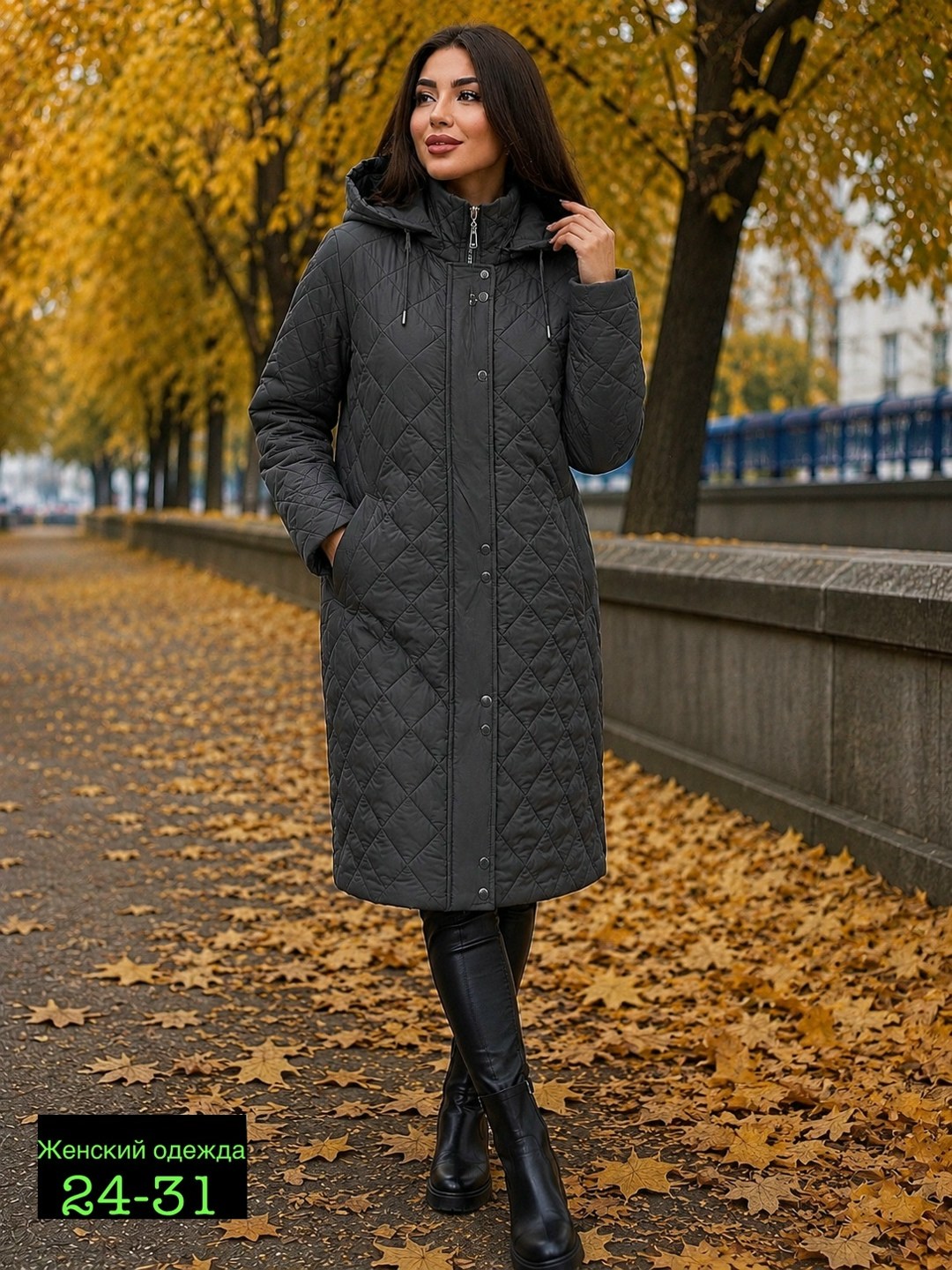 стеганое женское пальто демисезонное ,утепленное стеганое пальто lady secret 5032 черный размер 50,пальто женское на синтепоне,стеганое демисезонное пальто с капюшоном и водоотталкивающей ткань
