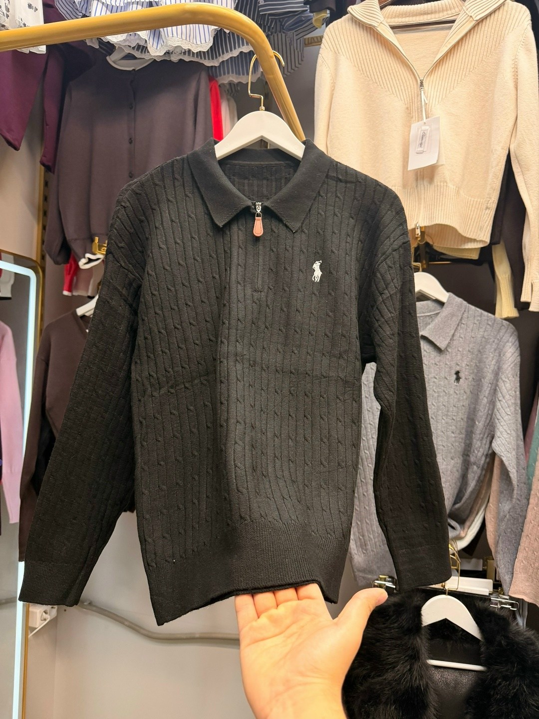 polo ralph lauren свитер,кофта поло,женская кофта,свитер с воротником,свитер