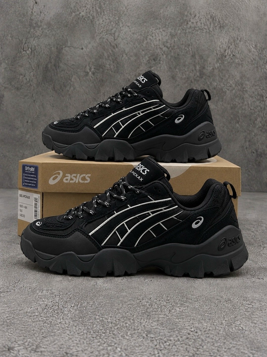 кроссовки-gel-pickax asics,asics gel-pickax "black" кроссовки,кроссовки asics gel,кроссовки asics gel kahana 8,мужские кроссовки asics gel pickax черные