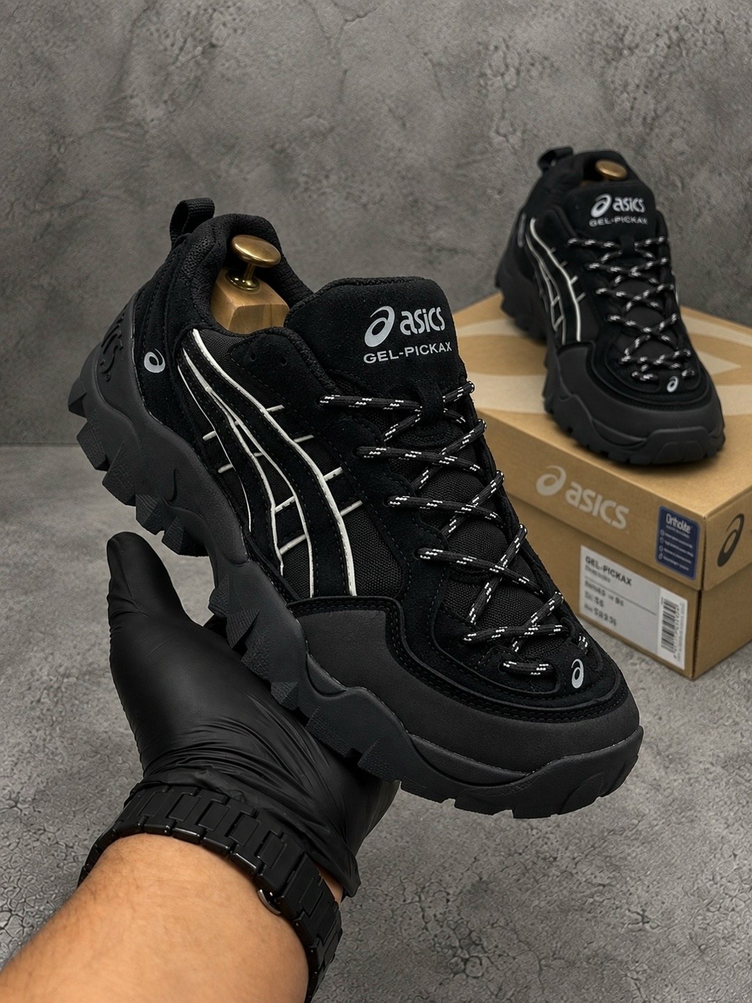 кроссовки-gel-pickax asics,asics gel-pickax "black" кроссовки,кроссовки asics gel,кроссовки asics gel kahana 8,мужские кроссовки asics gel pickax черные