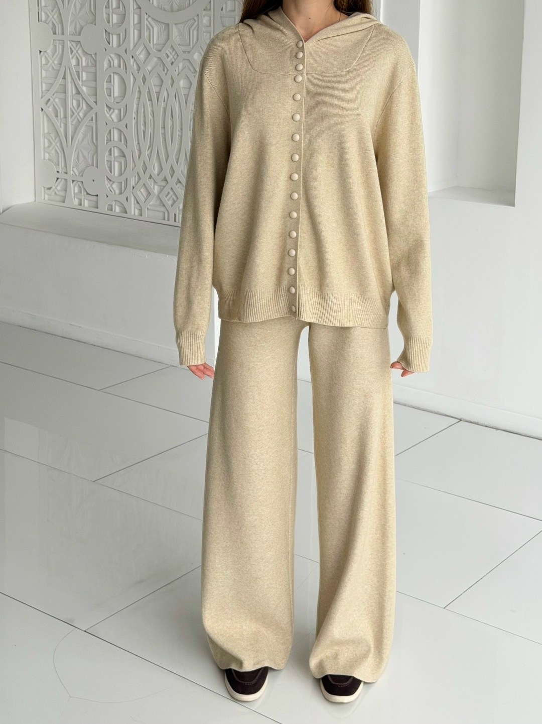 кашемировый костюм loro piana,кашемировый костюм,костюм с брюками,костюм с брюками палаццо женский,трикотажный костюм