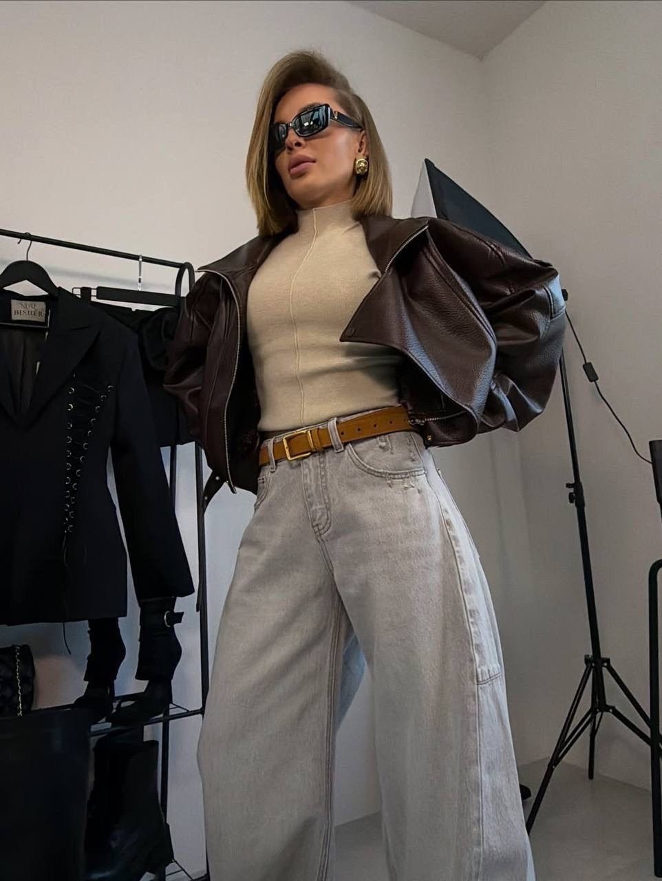 женская куртка кожаная оверсайз короткая okssana firsanova,косуха oversize,женская куртка кожаная оверсайз короткая oksana firsanova,косуха женская,кожаная куртка женская