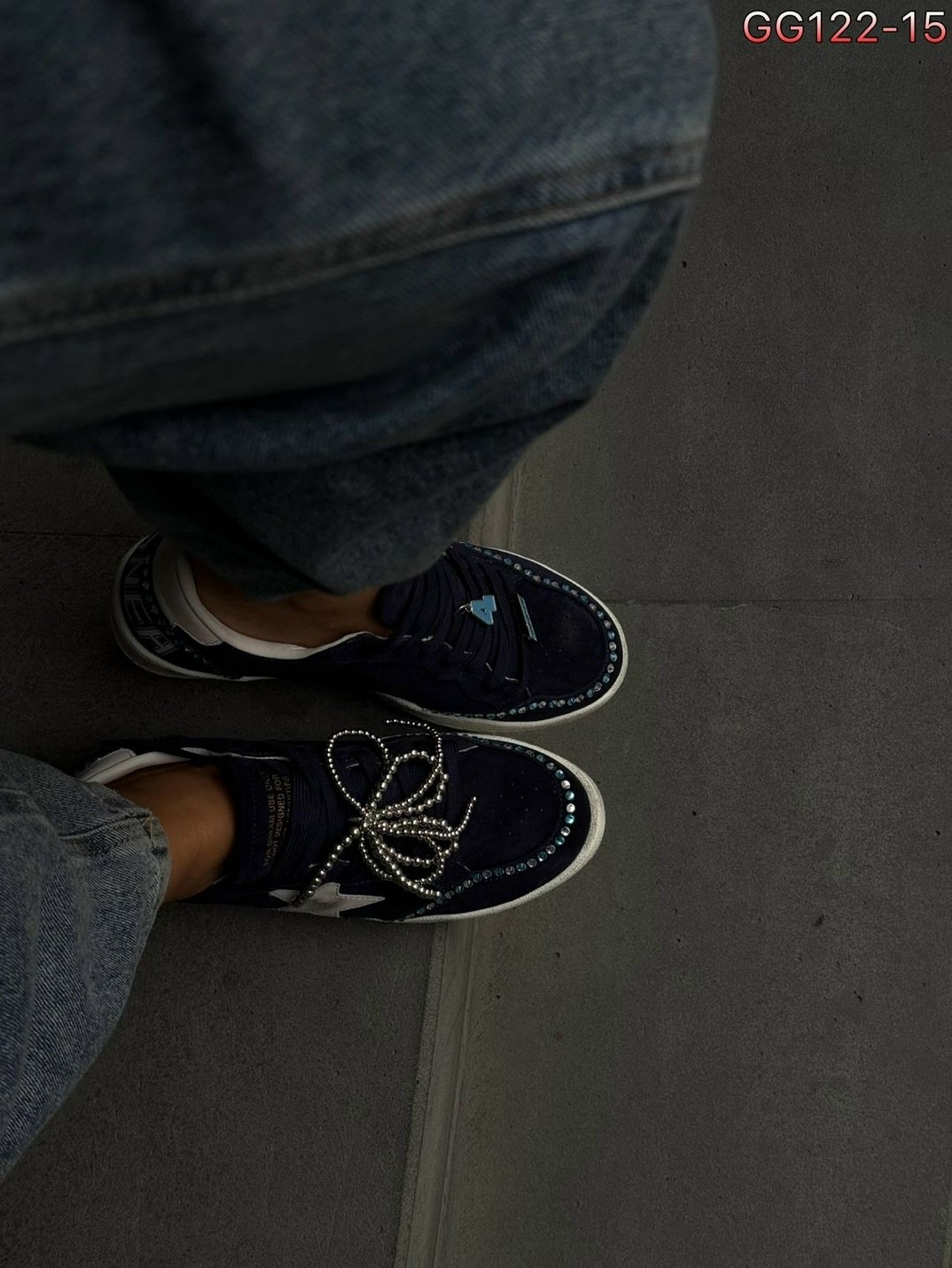 кроссовки golden goose hi star classic синий,кеды golden goose,кроссовки golden goose,кроссовки golden goose wmns superstar dark blue glitter синий,