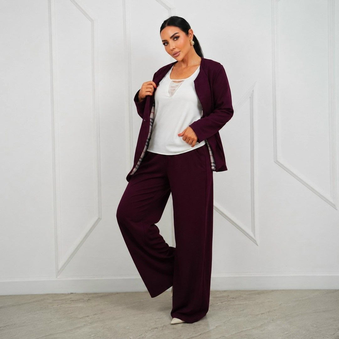 брючный костюм классический go chic,женский брючный костюм anelli 1170 бордо,брючный костюм,костюм брючный женский классический,базовые брючные костюмы