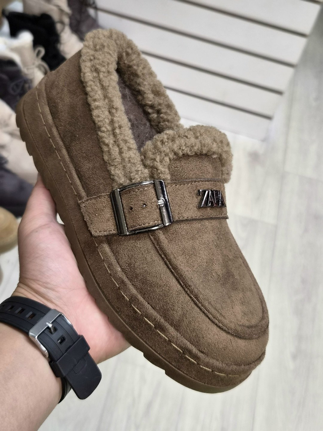 ,лоферы женские brunello cucinelli a120478 зимние серые,зимние лоферы женские с мехом, женская,лоферы с мехом