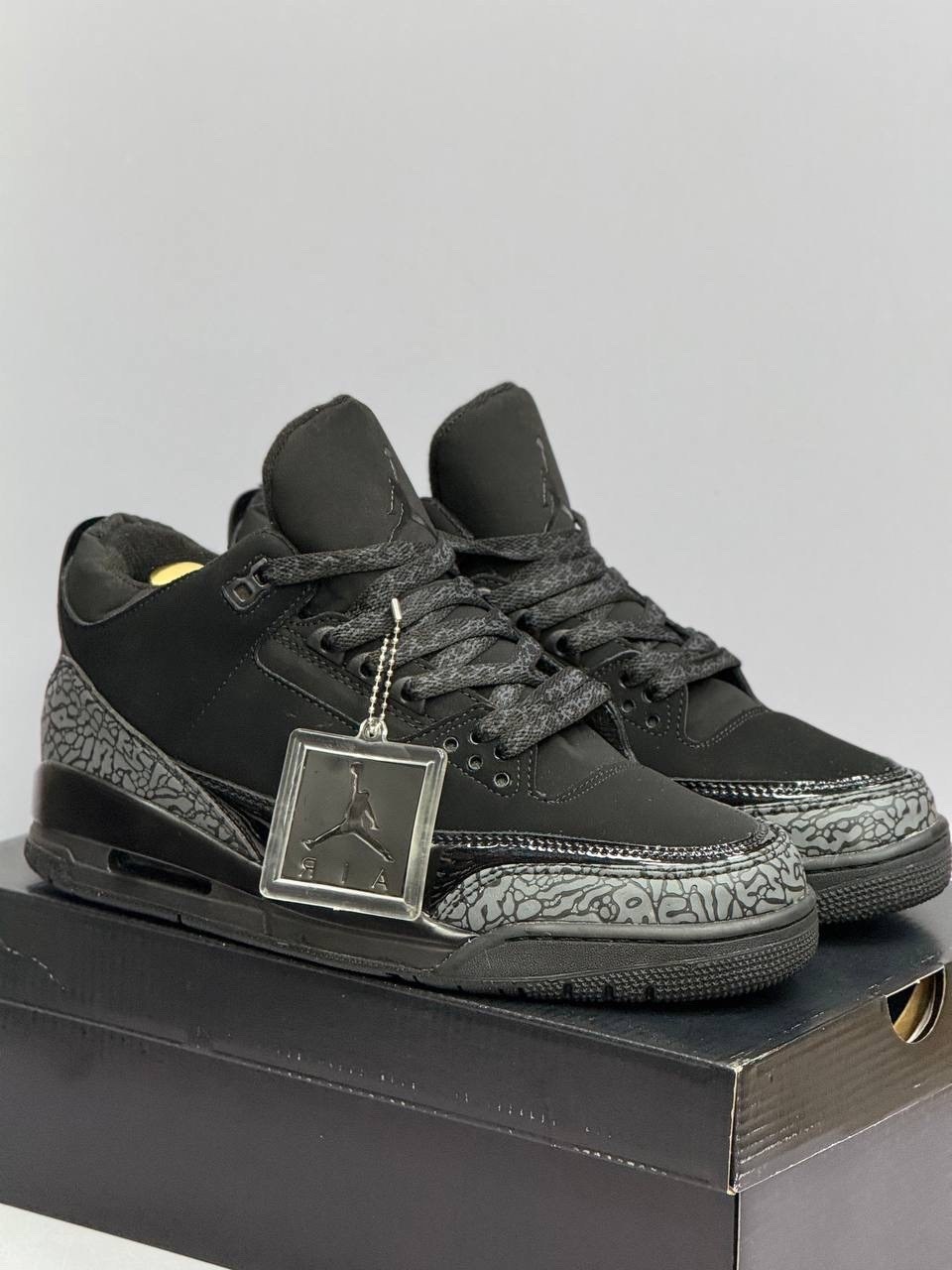 кроссовки nike air jordan 3 retro,кроссовки nike air jordan 3 retro 'black cat',air jordan 3 black cement,кроссовки air jordan 3 retro "black cat",