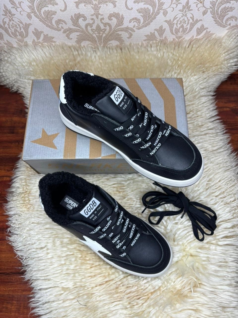 ,кроссовки golden goose,golden goose кеды hi star на платформе черный,кеды golden goose, женская
