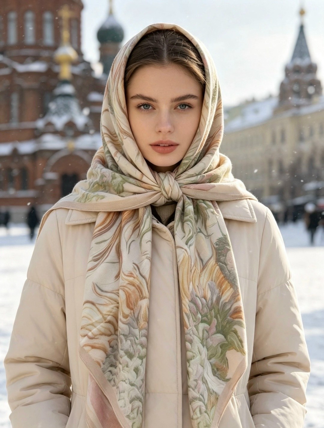 девушка,модные платки,модные шарфы,шарфы и платки,шарф шарфы