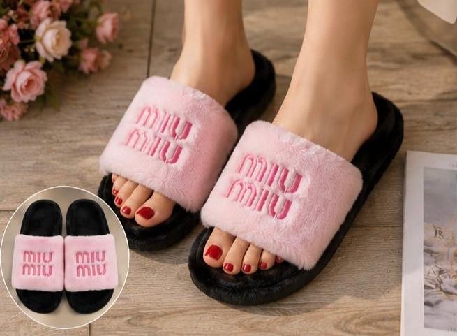 тапочки miu miu,,женские тапочки,тапки женские,домашние тапочки