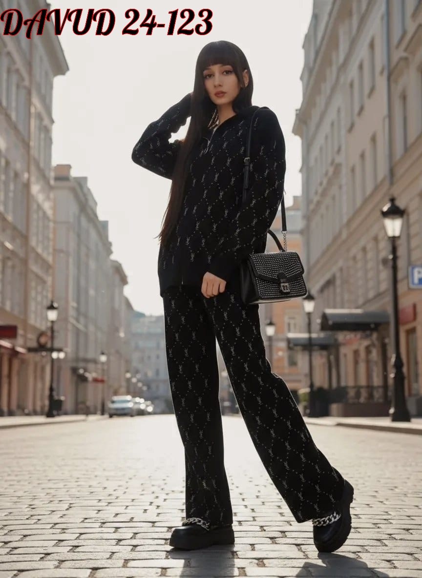 трикотажный костюм,вязаный костюм свитшот и брюки trend collection,костюм с брюками,костюм классический,костюм трикотажный женский