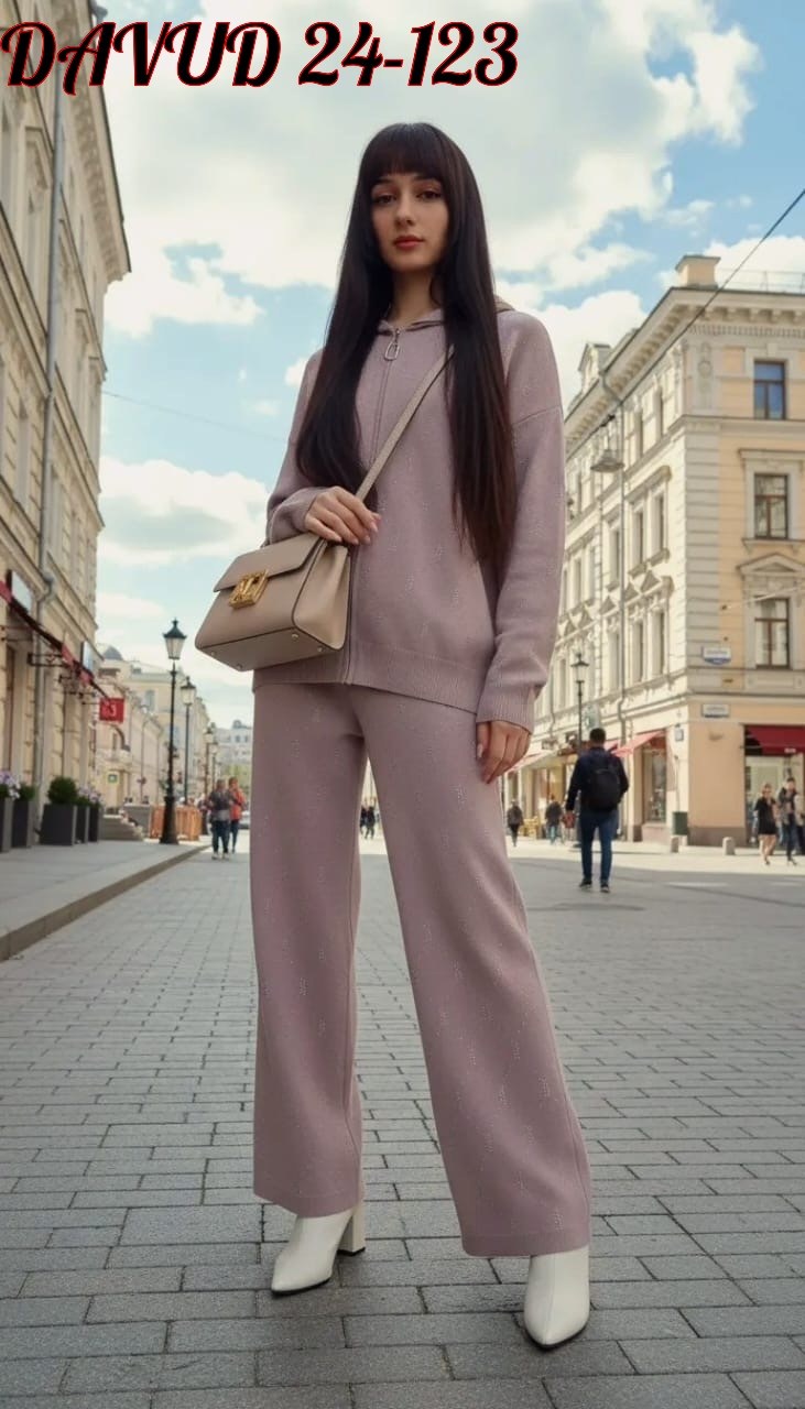 трикотажный костюм,вязаный костюм свитшот и брюки trend collection,костюм с брюками,костюм классический,костюм трикотажный женский