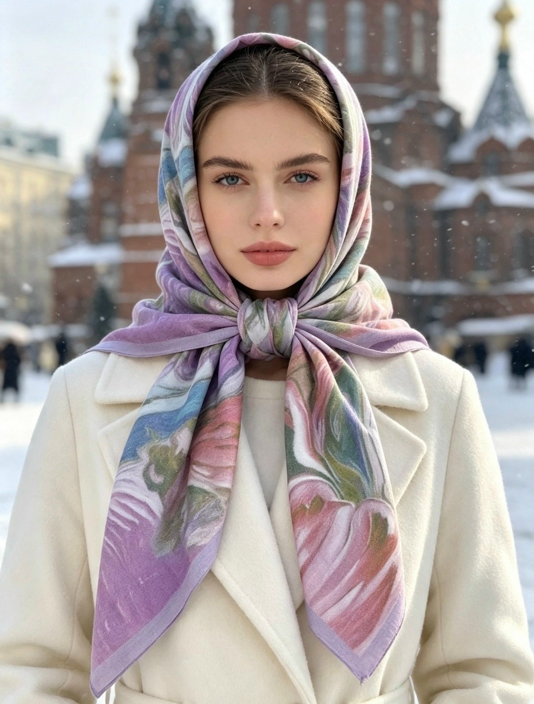 девушка,модные платки,модные шарфы,шарфы и платки,шарф шарфы