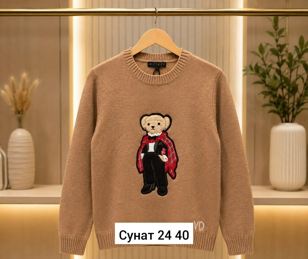 свитер,свитер ralph lauren,свитера вязаные,свитер с вышивкой,женский свитер с вышивкой медведя