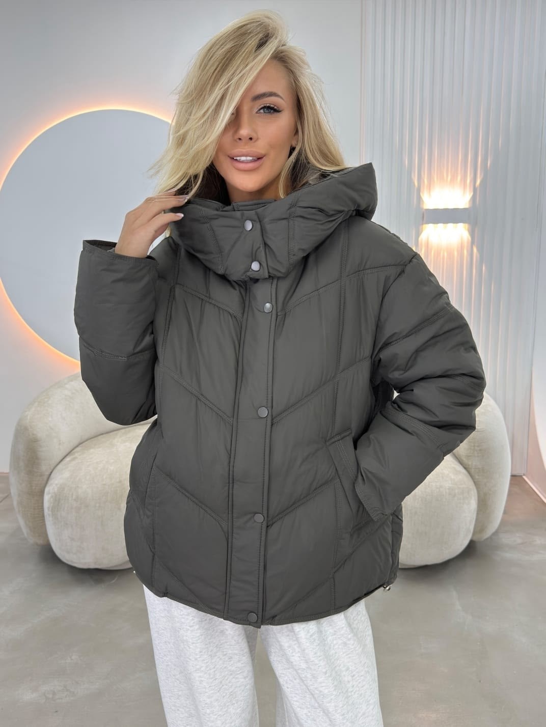 куртка зимняя с капюшоном hd fashions,демисезонная куртка,женская демисезонная куртка,куртка оверсайз,куртка