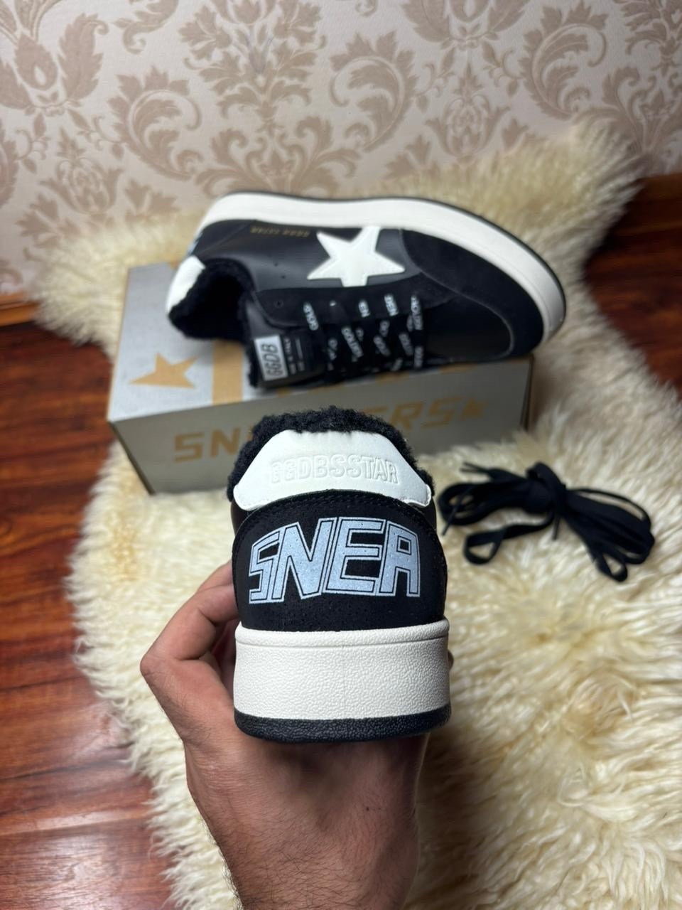,кроссовки golden goose,golden goose кеды hi star на платформе черный,кеды golden goose, женская