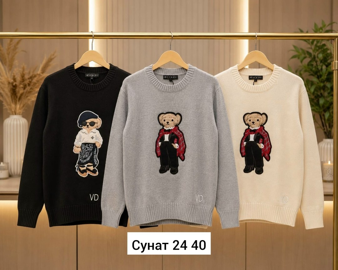 свитер,свитер ralph lauren,свитера вязаные,свитер с вышивкой,женский свитер с вышивкой медведя