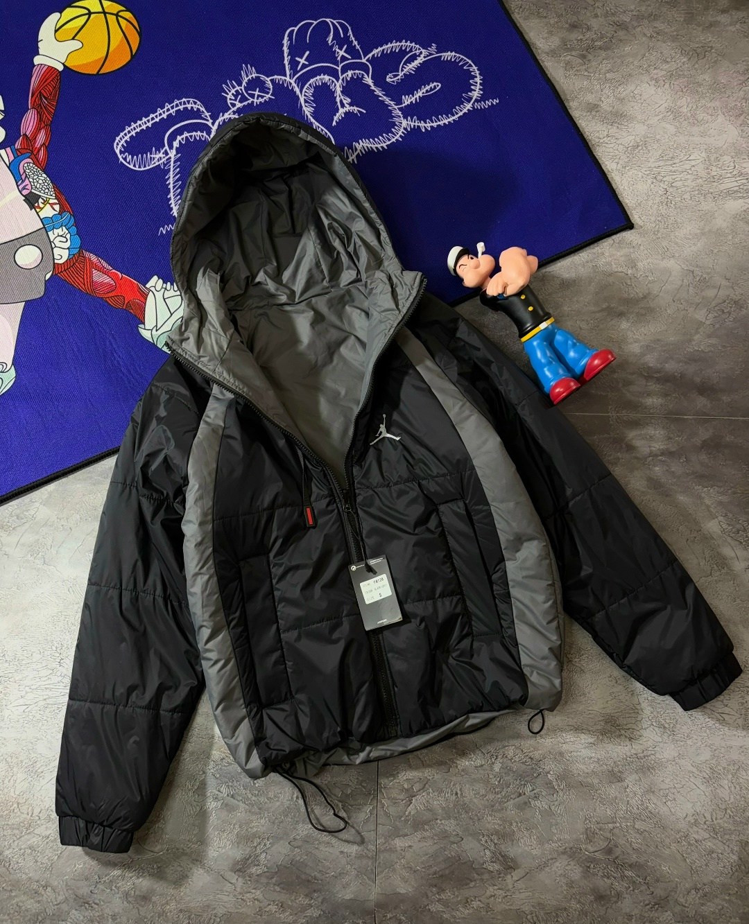 куртка-пуховик jordan essential puffer da9806-010,пуховик jordan,пуховик jordan essential,пуховик jordan essential puffer jacket black,куртка jordan