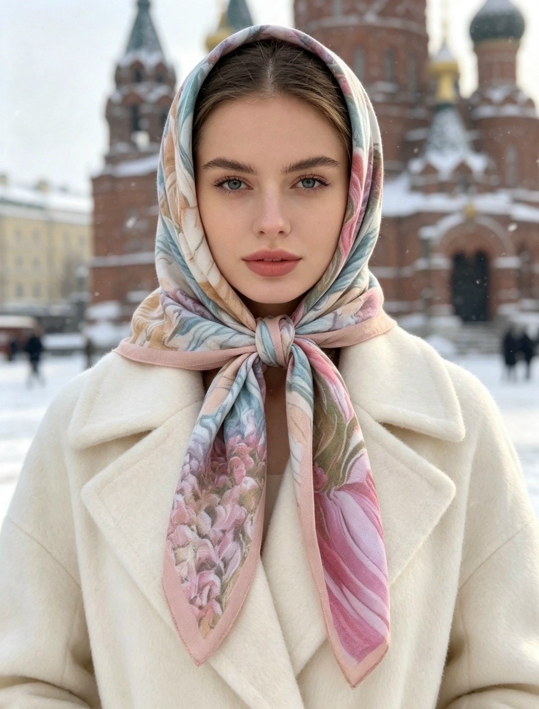 девушка,модные платки,модные шарфы,шарфы и платки,шарф шарфы