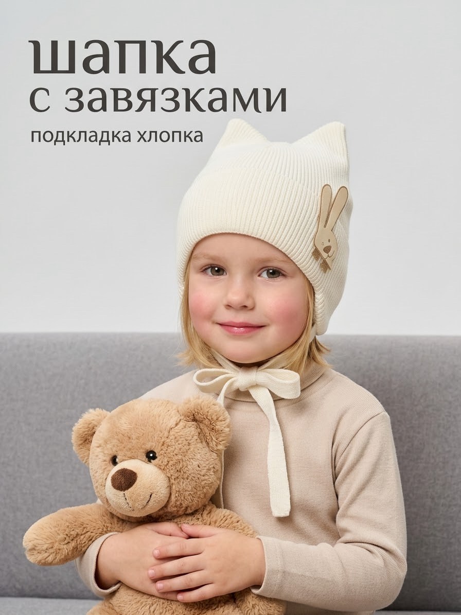шапка с завязками,шапка для детей,шапка детская,детская шапочка,чепчик с ушками на завязках