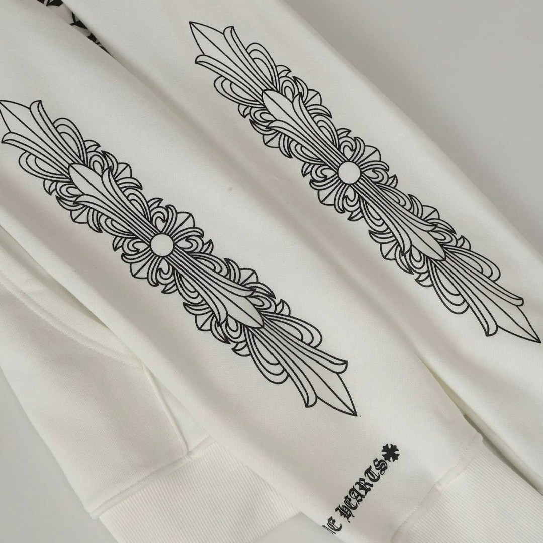 толстовка chrome hearts,зип худи chrome hearts,худи chrome hearts,белое худи,белые толстовки
