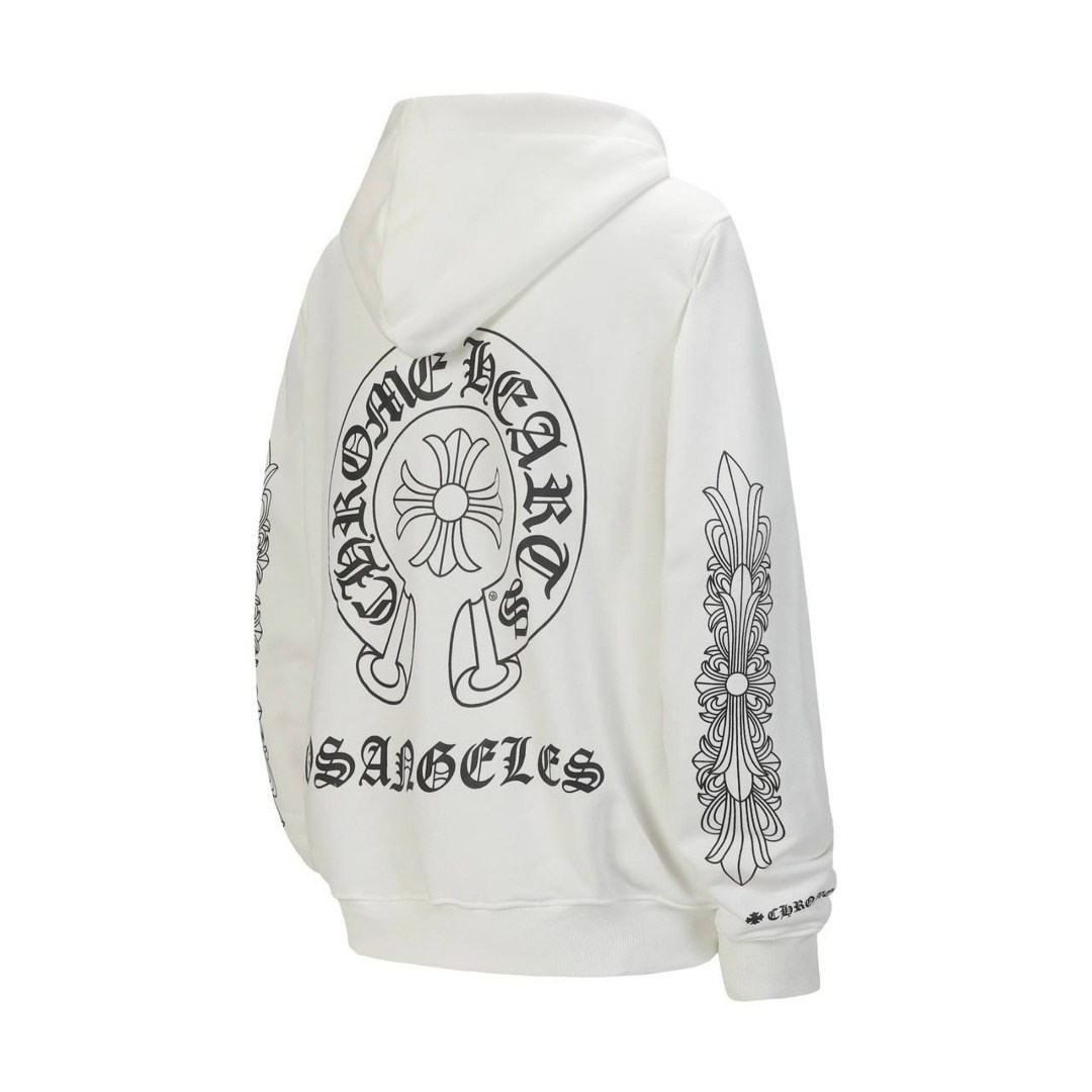 толстовка chrome hearts,зип худи chrome hearts,худи chrome hearts,белое худи,белые толстовки