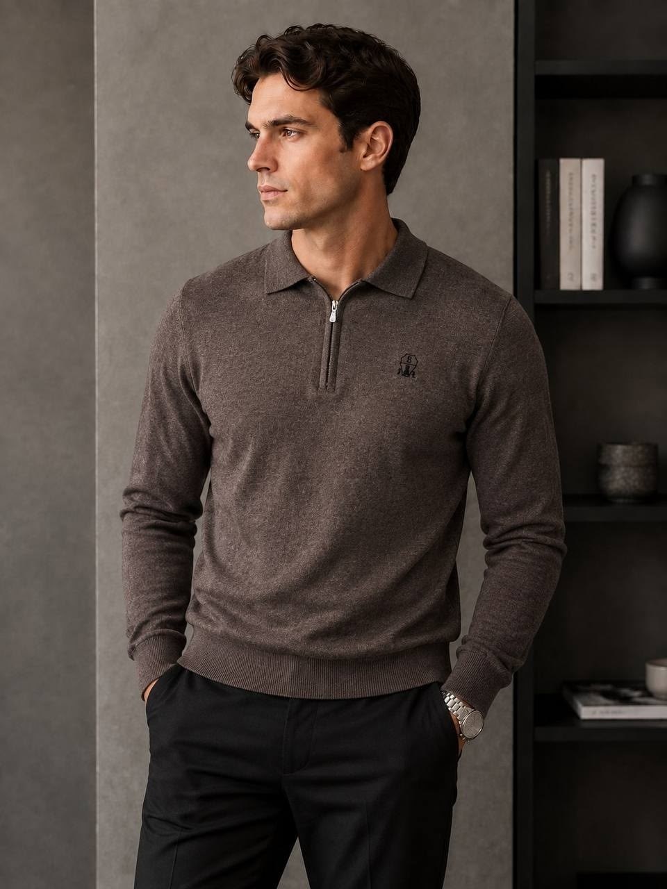polo ralph lauren men's half-zip wool and cashmere blend sweater,ralph lauren sweater,polo ralph lauren merino wool half zip sweater,мужской пуловер,мужская мода