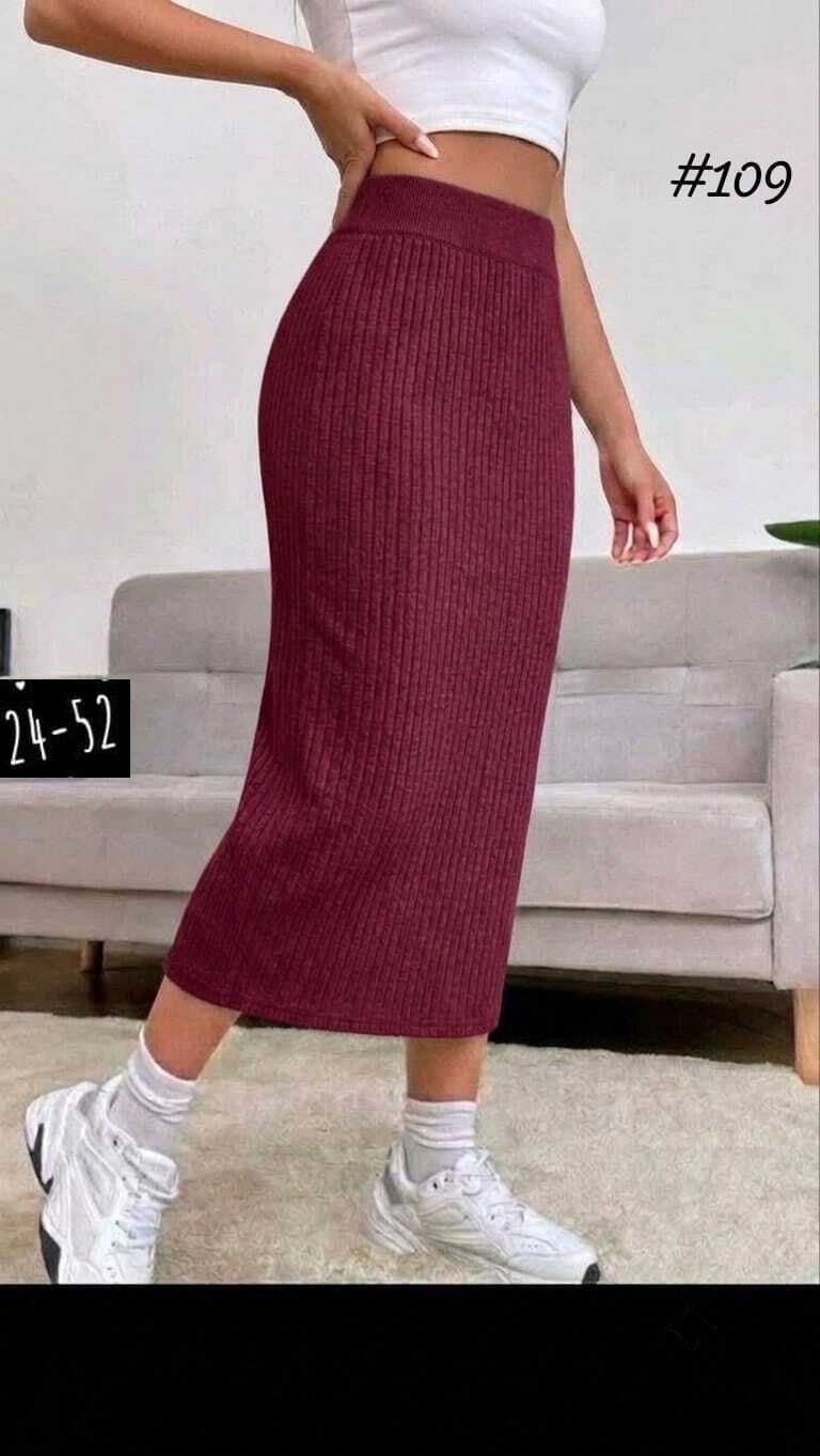 shein ezwear юбка с высокой талией вязаный в рубчик,трикотажная юбка,вязаная юбка,юбка женская,юбка лапша длинная вязаная