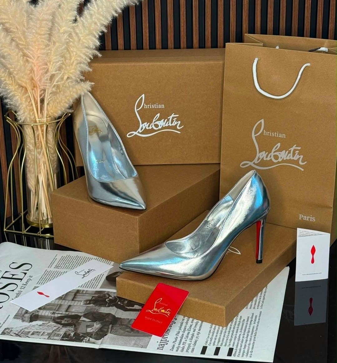 christian louboutin туфли,серебряные туфли,каблуки туфли,туфли лодочка,серебристые туфли