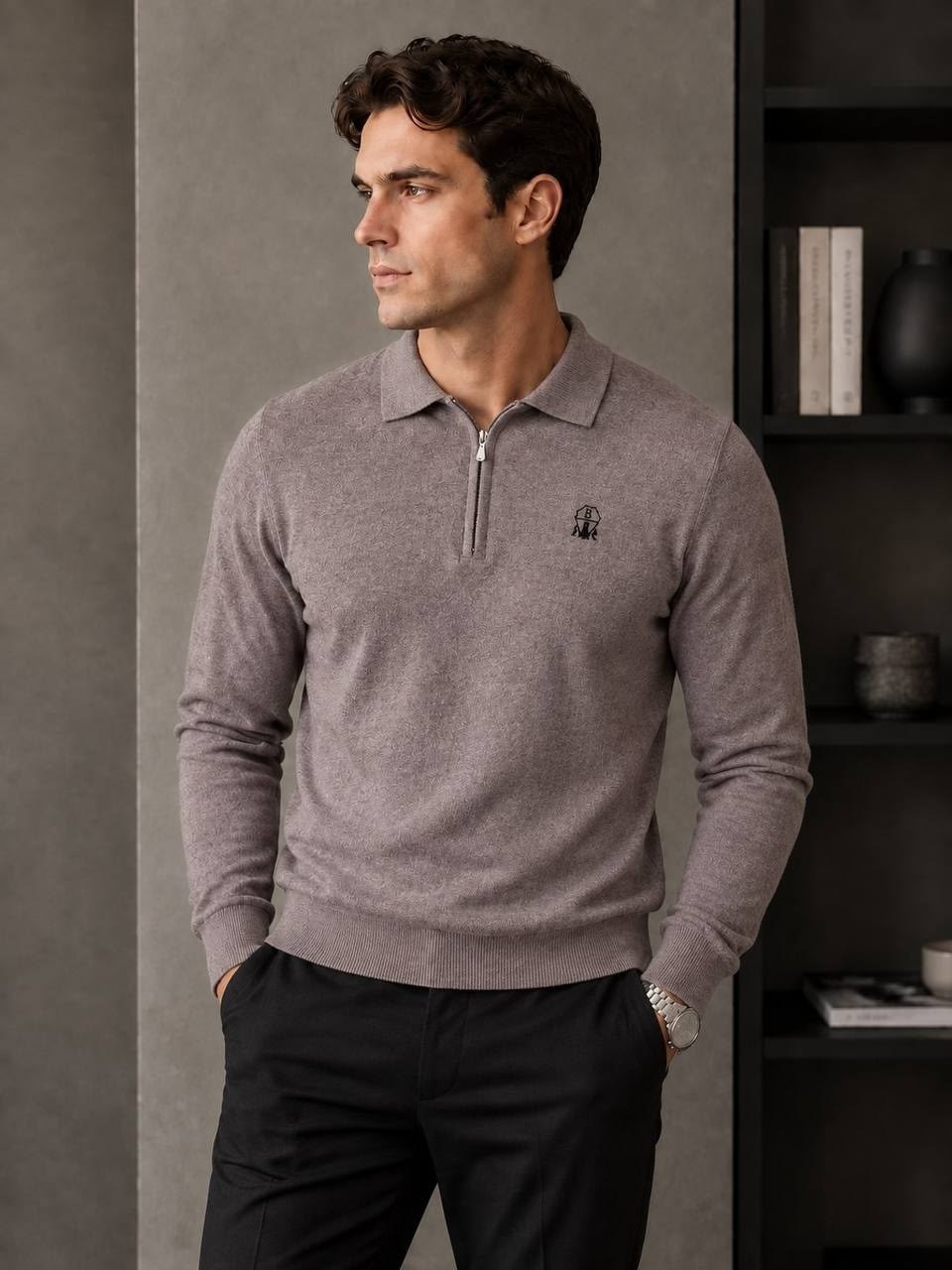 polo ralph lauren men's half-zip wool and cashmere blend sweater,ralph lauren sweater,polo ralph lauren merino wool half zip sweater,мужской пуловер,мужская мода
